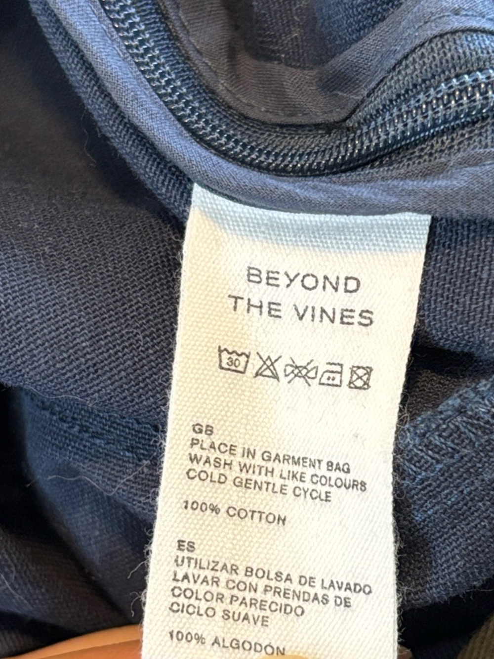 Beyond the Vines Utility Jumpsuit with Strap Detail in Navy Size Extra Small - Picture 8 of 10